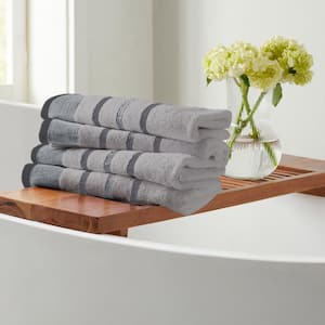 Light Grey / Mid Grey / Dark Grey Premium Cotton 4 Pk Decorative Hand Towel Set