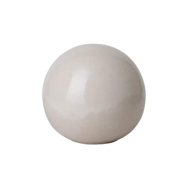 Dia 20 in. D White Spherical Ceramic Gazing Ball
