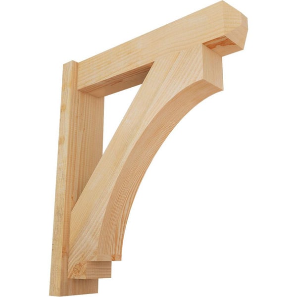 Ekena Millwork 6 in. x 30 in. x 26 in. Imperial Craftsman Rough Sawn Douglas Fir Outlooker