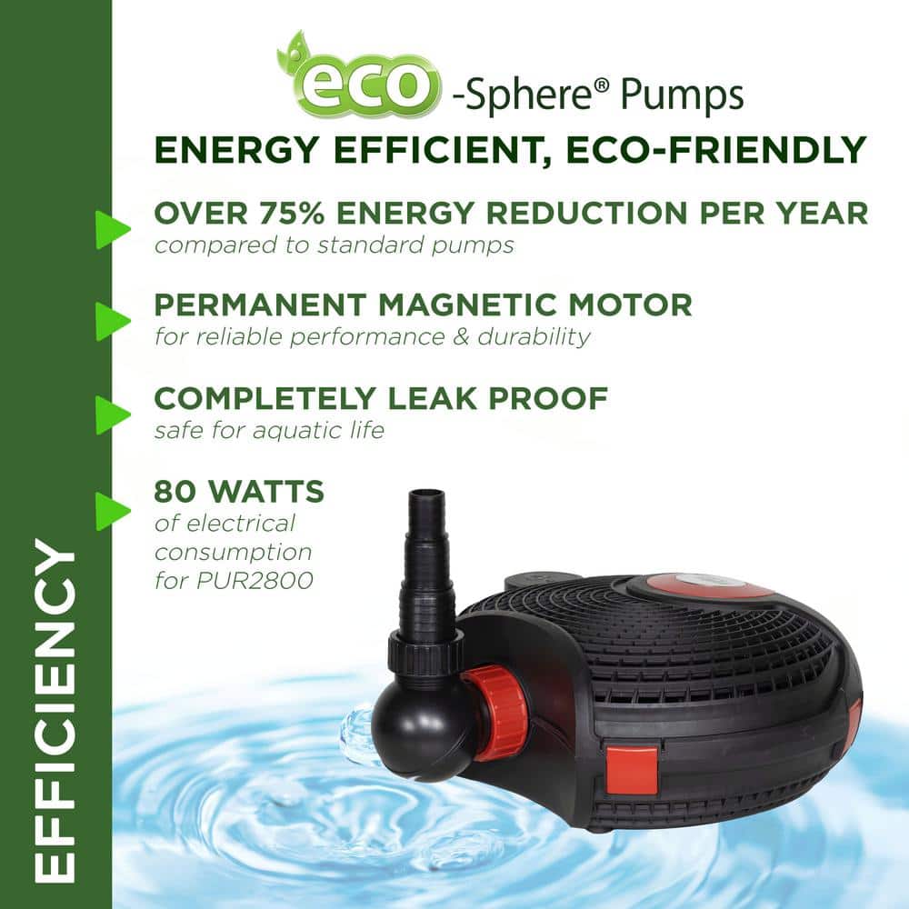 Eco-Friendly Black and Red Electric Pond Pump
