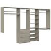 Closet Evolution Dual Tower 96 in. W - 120 in. W Rustic Grey Wood Closet System GR34