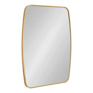 Zayda 19.88 in. W x 27.75 in. H Gold Rectangle Mid-Century Framed Decorative Wall Mirror
