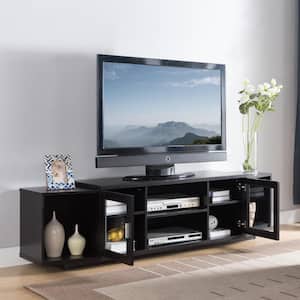 Estancia 72 in. Cappuccino TV Stand with 4-Open Shelf Fits TV's up to 83 in. with Cable Management