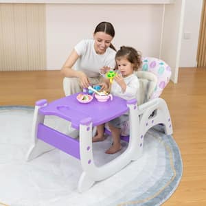 Baby High Chair Convertible Toddler Table Chair Set with Adjustable Height