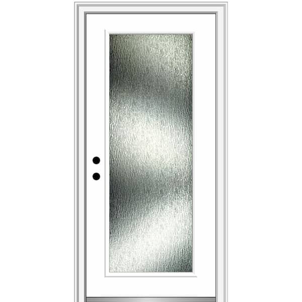 MMI DOOR Rain Glass 32 in. x 80 in. Right-Hand Inswing Full Lite Primed Prehung Front Door on 4-9/16 in. Frame