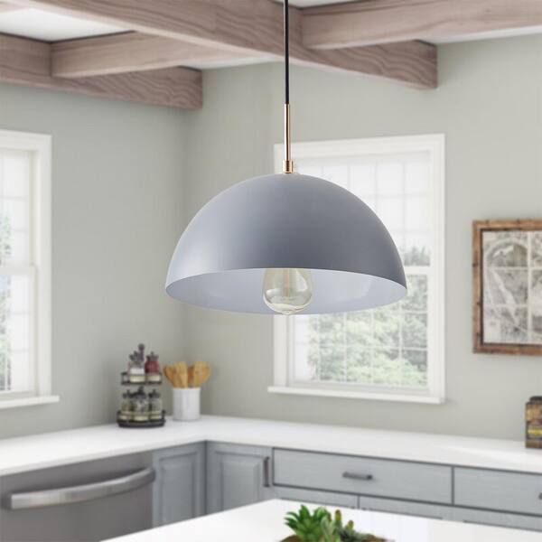 grey metal pendant light