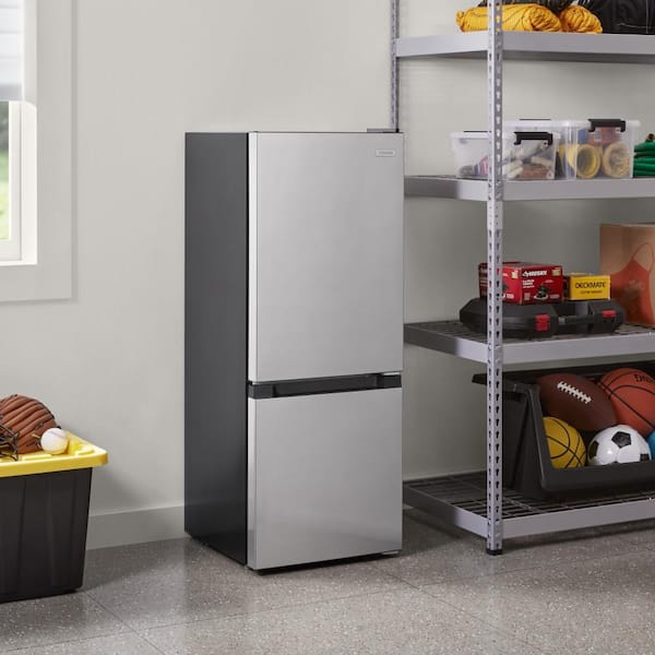 18.50 in. 4.7 cu.ft. Bottom Freezer Refrigerator in Stainless Steel Look
