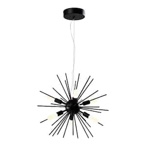 Augusta 28-Watt Integrated LED Black Stutnik Style Chandelier