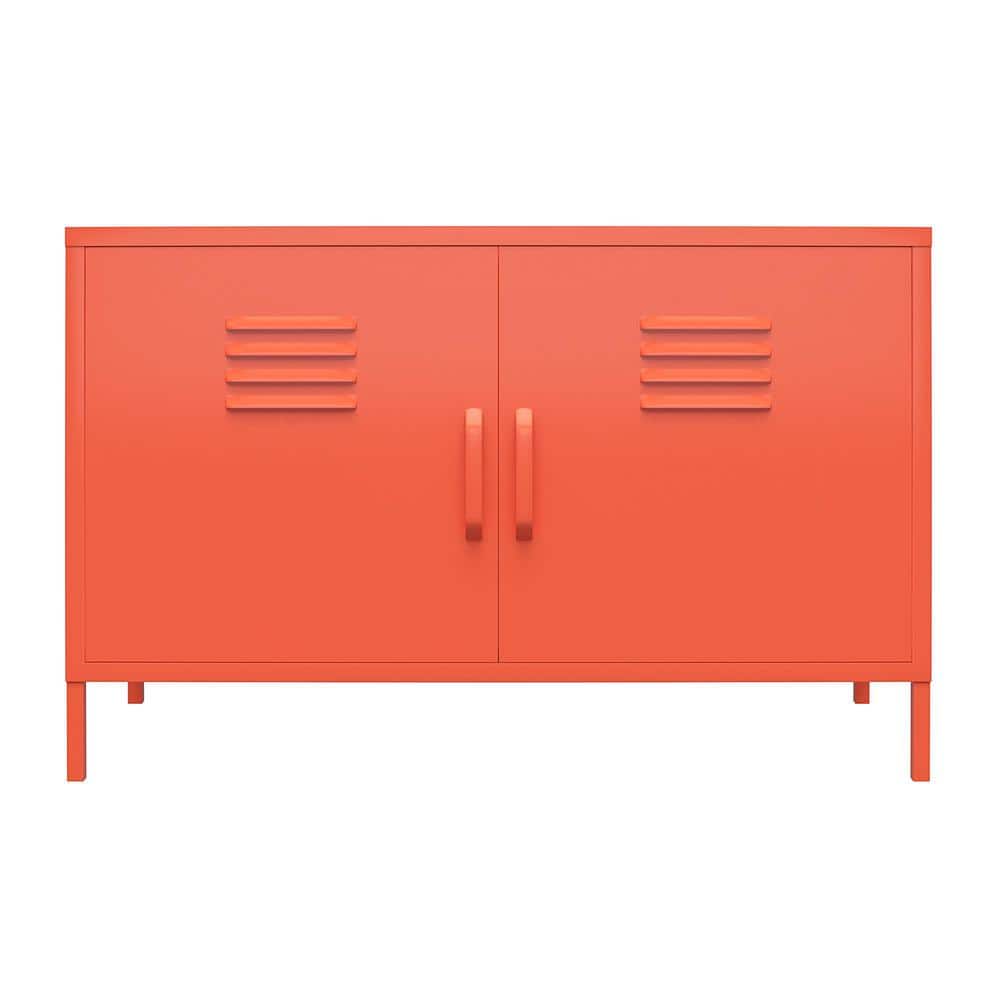 Novogratz Cache Orange 2-Door Metal Locker Accent Cabinet 4012813COM The  Home Depot