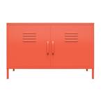 Cache Orange 2-Door Metal Locker Accent Cabinet