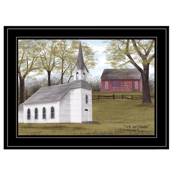 HomeRoots Charlie Faith and Freedom 1-Piece Framed Wall Art 15 in. x 19 in.