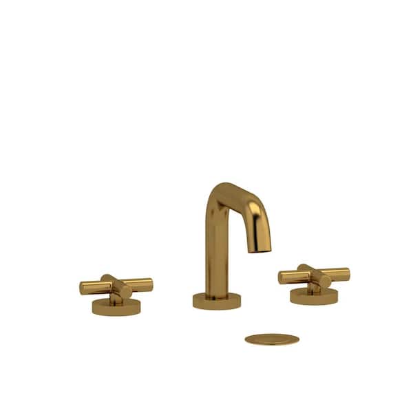 Riu 8 in. Widespread 2-Handle Bathroom Faucet in Brushed Gold