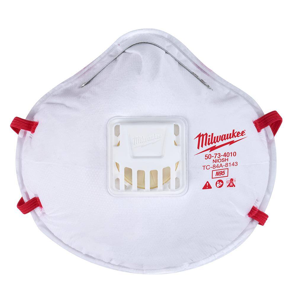 Milwaukee N95 Professional MultiPurpose Valved Respirator 48734511
