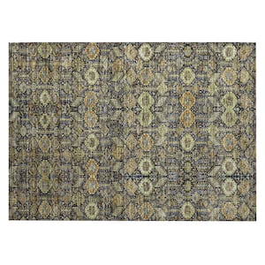 Chantille ACN574 Paprika 1 ft. 8 in. x 2 ft. 6 in. Machine Washable Indoor/Outdoor Geometric Area Rug