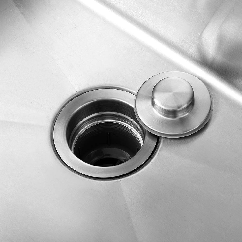 Brushed Stainless Steel Kitchen Sink Garbage Disposal Flange and Stopper