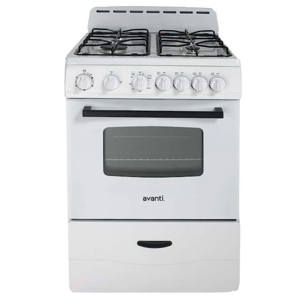 24 in. 2.6 cu. ft. Gas Range in White