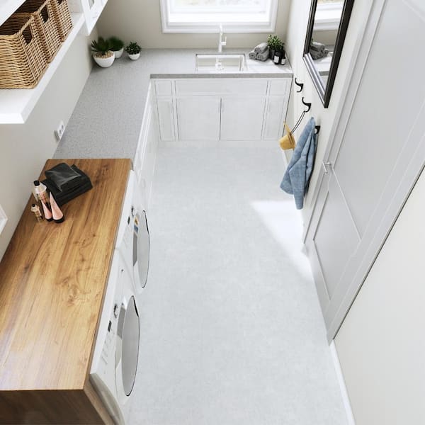 Lucida USA Lightstone White Stone Look 22-mil x 12-in W x 24-in L Waterproof Interlocking Luxury Vinyl Tile Flooring (16-sq ft/ Carton)