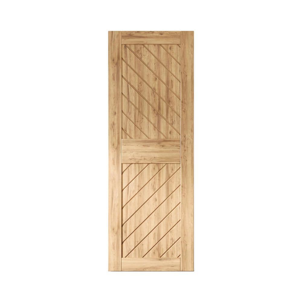XT4 30 in. x 84 in. C-Panel Solid Core Unfinished Slanted Stripe Design Pine Wood Interior Sliding Barn Door Slab price history on PriceWatchPro