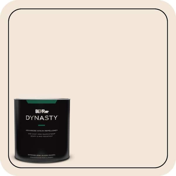 BEHR DYNASTY 1 qt. #PPU3-04 Ballet White Semi-Gloss Enamel Interior Stain-Blocking Paint & Primer