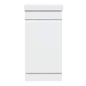 Engel 17-1/2 in. W x 13-1/2 in. D Bath Vanity in White Gloss with Porcelain Vanity Top in White with White Basin
