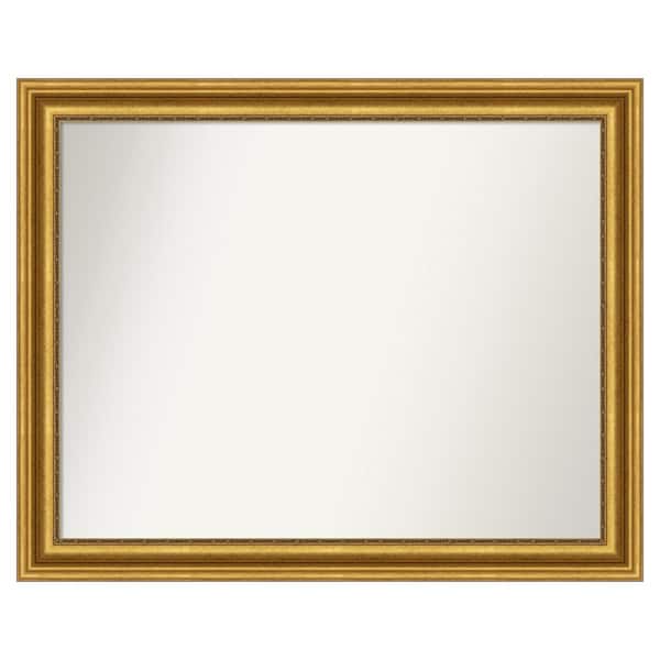 Amanti Art Parlor Gold 45.75 in. W x 36.75 in. H Custom Non-Beveled Recycled Polystyrene Framed Bathroom Vanity Wall Mirror