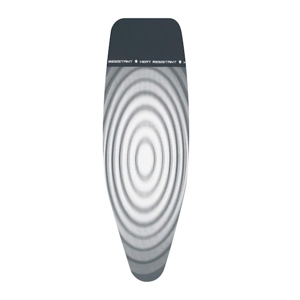 Heat Resistant Black & White Cotton Ironing Board Cover Extra Large Size D (53 in x 18 in) with (0.3 in) Foam Padding