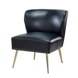 Anita Navy Side Chair with Metal Legs