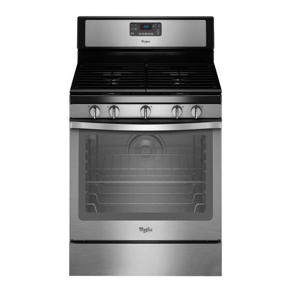 Whirlpool 5.8 cu. ft. Gas Range with Self-Cleaning Convection Oven in Stainless Steel