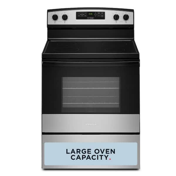 30 in. 4-Burner Elements Freestanding Electric Ranges in Stainless Steel with Extra-Large Oven Window