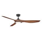 Marlon 66 in. Integrated LED Indoor Natural Iron Ceiling Fan with Light and Remote Control