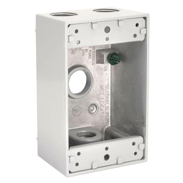 BELL 1 Gang Weatherproof Box with Four 1/2 in. Outlets