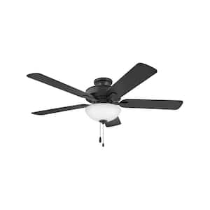 Hinkley Metro 52" 3-Speed Indoor/Outdoor Dual Mount Ceiling Fan, Matte Black