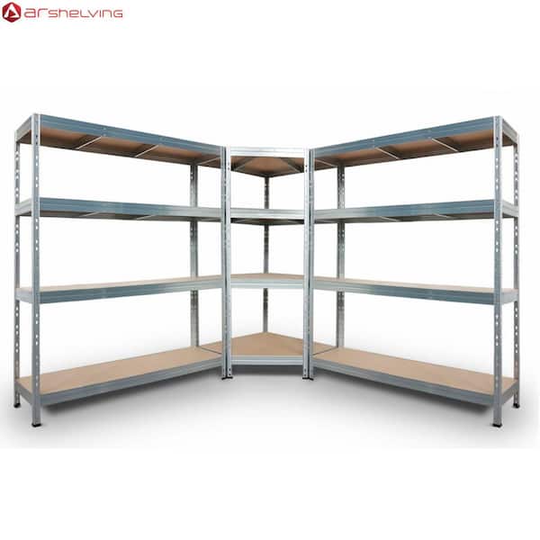 Garage Series 4-Tier Shelving Unit Combo: (36 in. x 71 in. x 36 in.) and (60 in. x 71 in. x 18 in.)