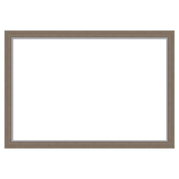 Amanti Art Eva Narrow Brown 39 in. x 27 in. Polystyrene Framed Dry Erase Magnetic Memo Board