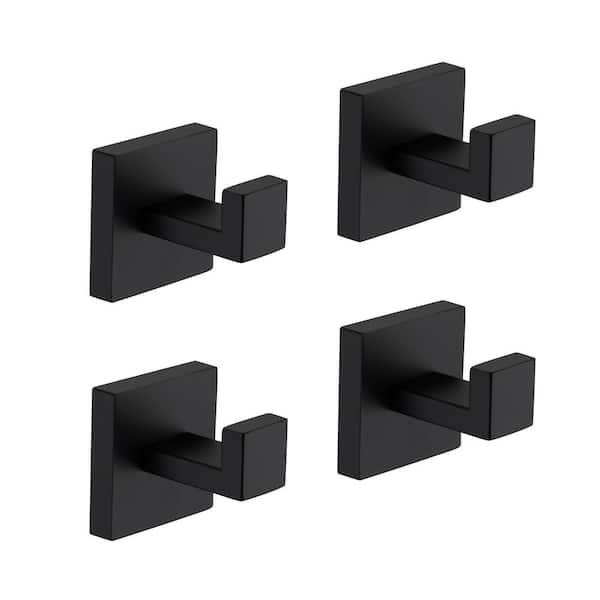 4 -Piece Bath Hardware Set with Mounting Hardware in Matte Black
