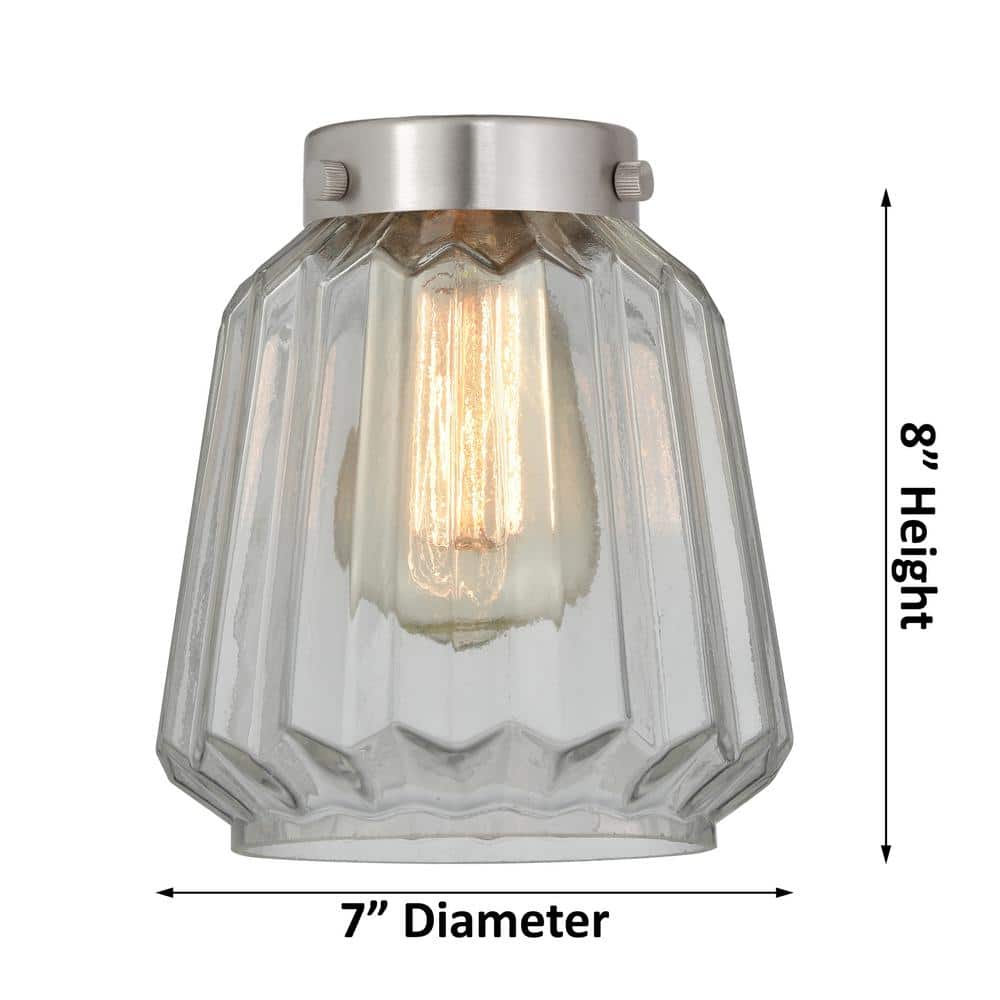 Brushed Brass Dimmable Sconce with Clear Glass Shade