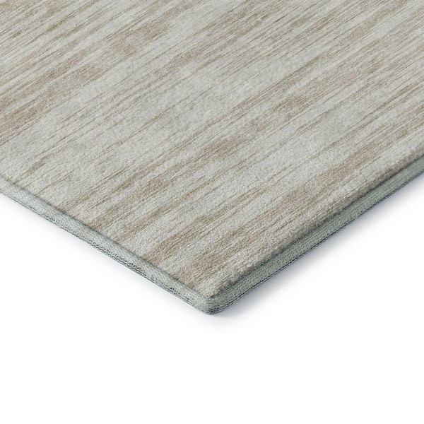 Mayfield Premium Machine Washable Abstract AMF951 Ivory 3 ft. x 5 ft. Area Rug