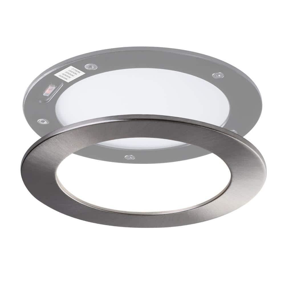 Liteline SPEX Lighting - 6 in. Round Brushed Nickel Trim for Slim ...