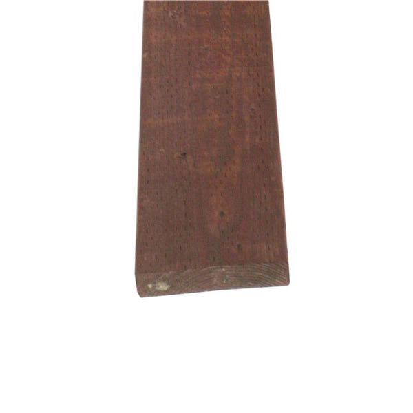 Unbranded 2 in. x 8 in. x 10 ft. Pressure-Treated Lumber Brown Stain Ground Contact WW (Actual: 1.5 in. x 7.25 in. x 120 in.)