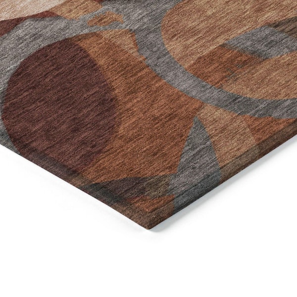 Chantille Machine Washable Indoor/Outdoor Abstract ACN2167 Burgundy 9 ft. x 12 ft. Area Rug