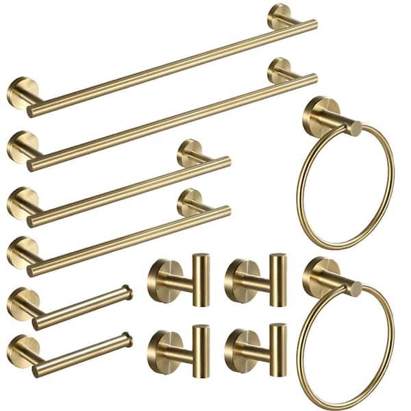 Amazon.com: Leyden Brushed Gold Hand Towel Holder, Bathroom