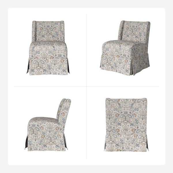JAYDEN CREATION Elia Transitional Damask Upholstered Slipper Chair