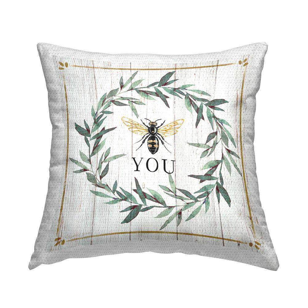 Bee You Quote Farm Floral Insect Pun Off-White Square Outdoor Throw Pillow price history on PriceWatchPro