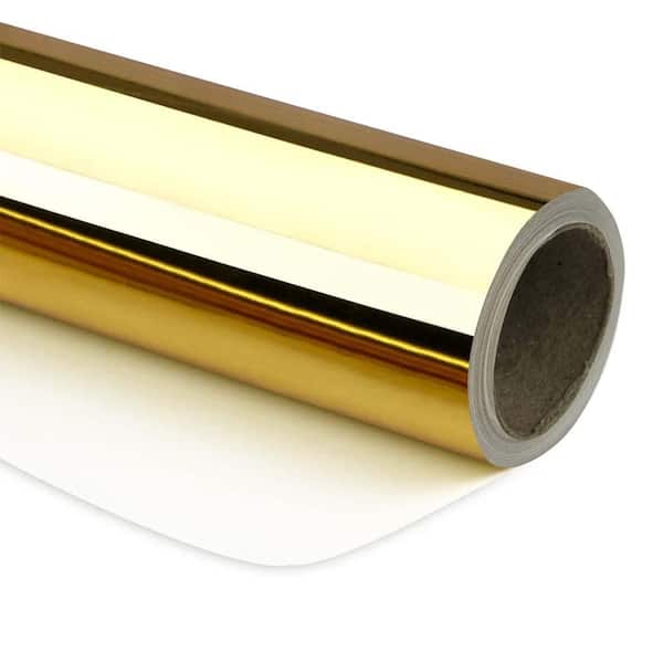 Gold Metallic Wrapping Paper 17.5 in. X 32.8 ft. High-Quality Paper for Wedding Birthday Christmas Baby Shower