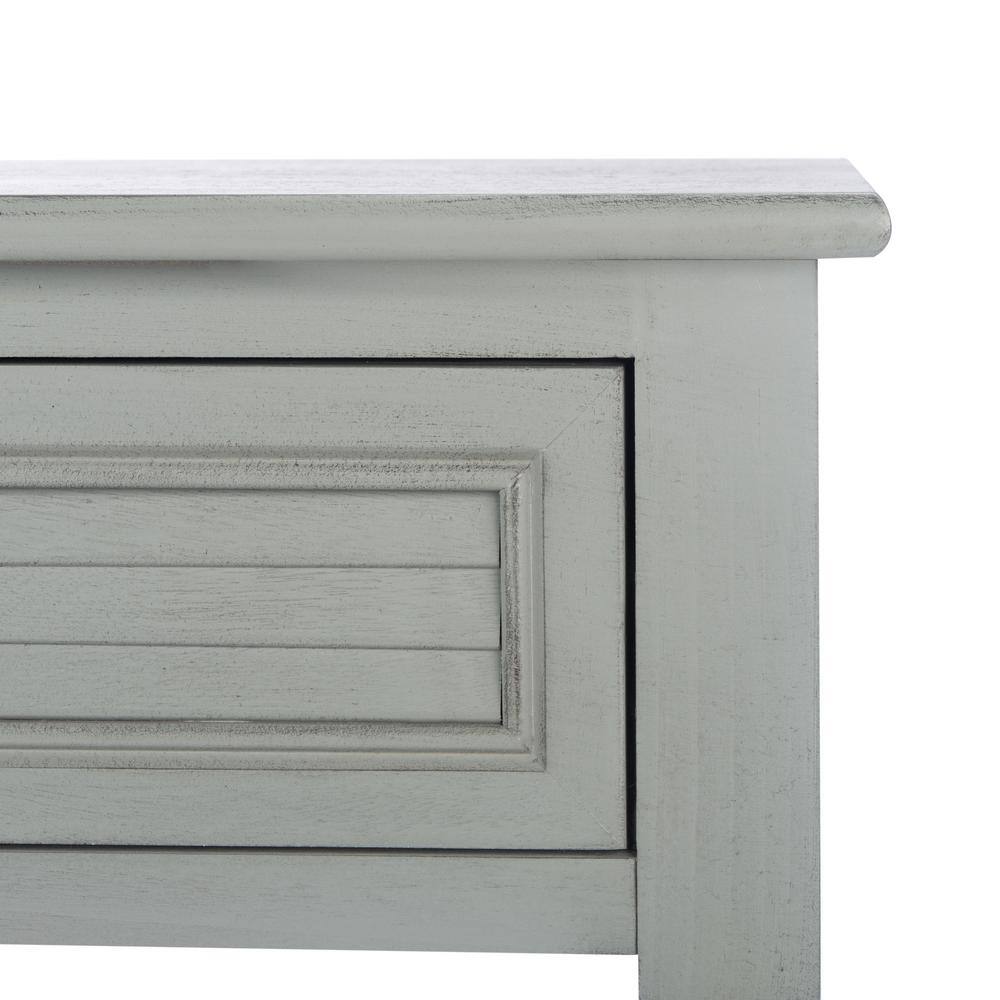 Distressed Gray Pinewood Hallway Table with Storage