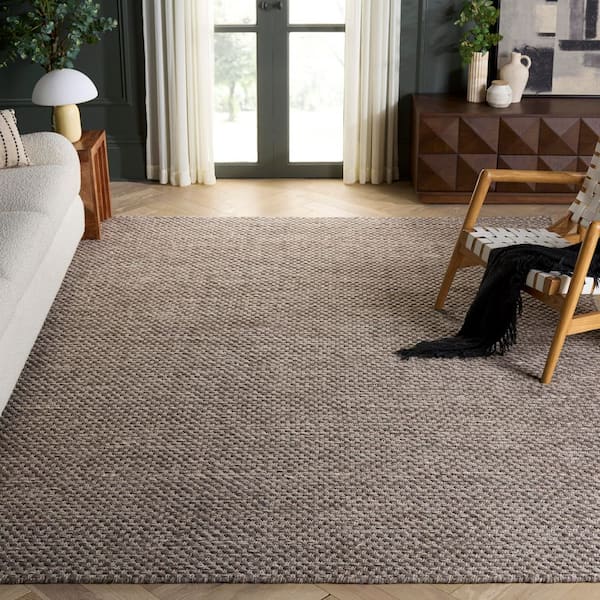 Vermont 9 ft. x 12 ft. Gray/Ivory Pebble Weave Washable Area Rug