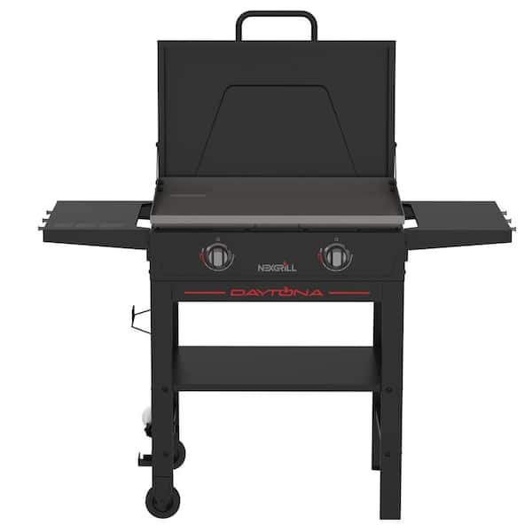 Nexgrill Daytona 2 Burner Propane Gas Griddle in Black with PVC