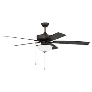 Outdoor Super Pro Plus-211 60 in. Indoor/Outdoor Dual Mount Espresso Ceiling Fan with Optional LED Bowl Light Kit