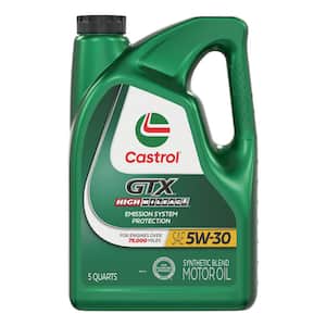 CASTROL GTX Ultraclean 5W-30 Synthetic Blend Motor Oil, 5-qt