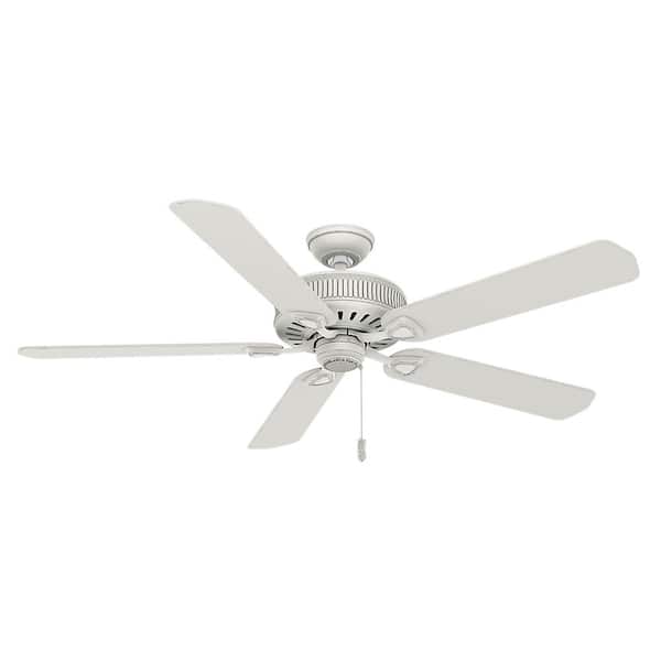 Casablanca Ainsworth 60 in. Indoor Cottage White Ceiling Fan with Light